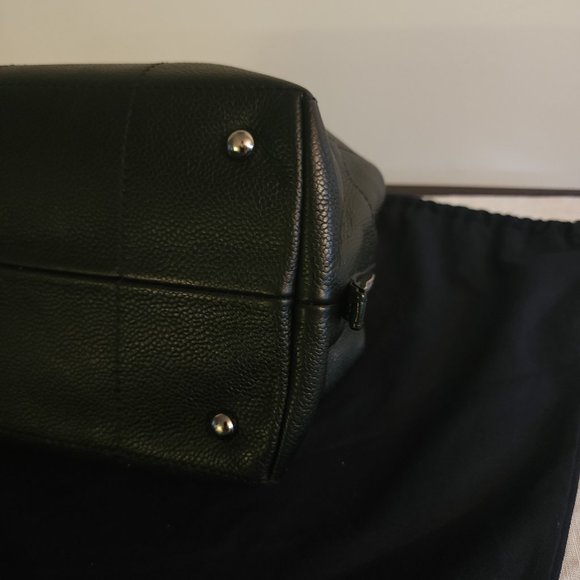 Chanel Square Stitch Black Satchel Quilted Caviar Small - Picture 9 of 12